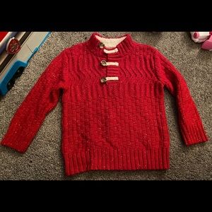 Red pull over sweater